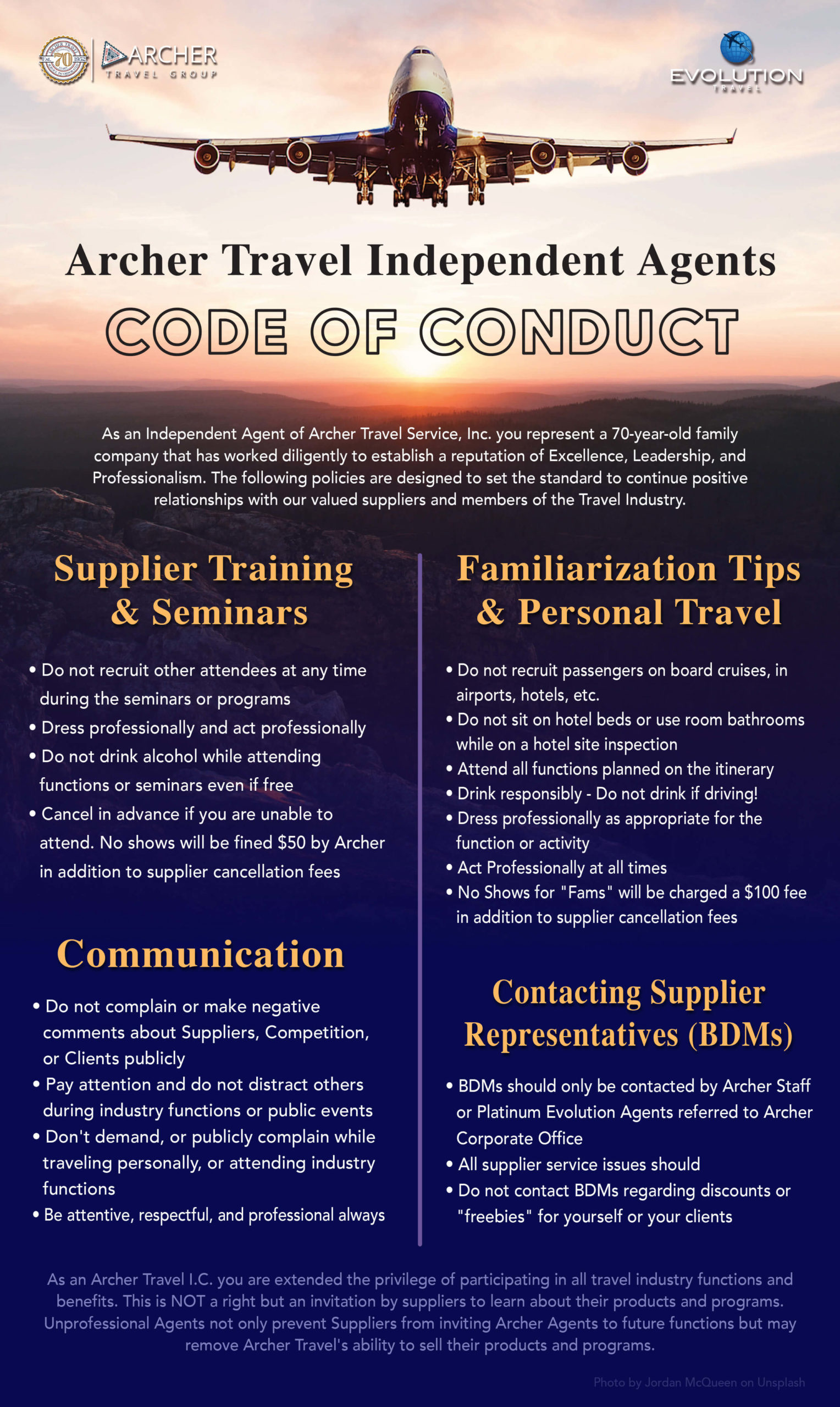 travel code of conduct