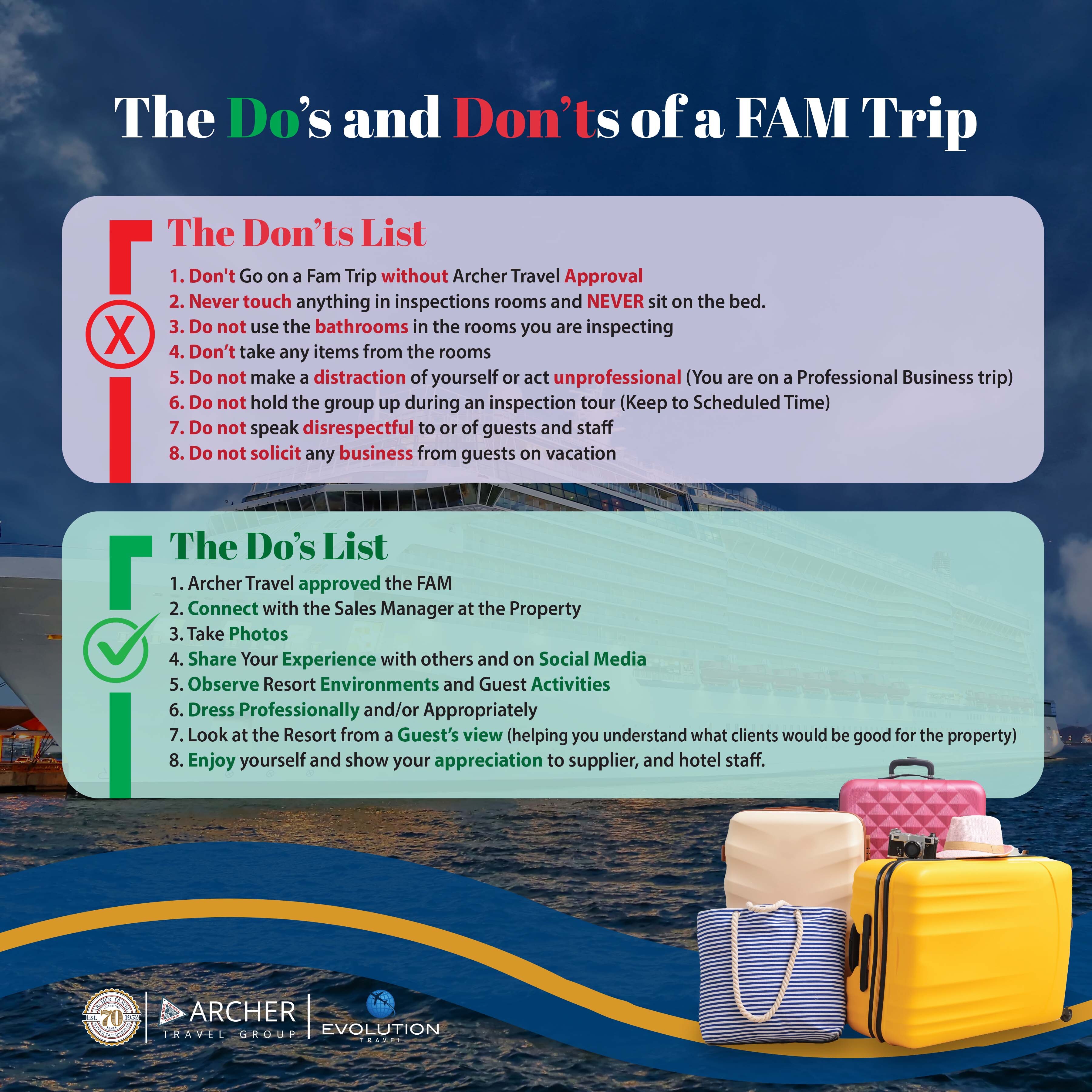 FAM Trips: Do’s and Don’ts