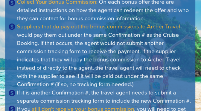 CLIA: Bonus Commissions Update