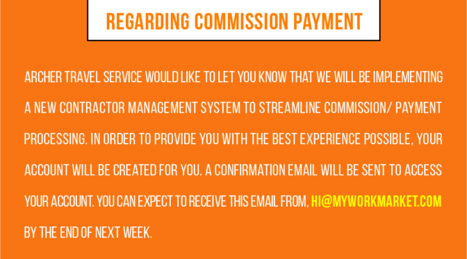 Commissions Payment Update