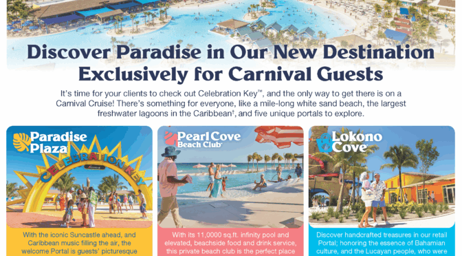NEW FLYER – Carnival’s Celebration Key at a Glance