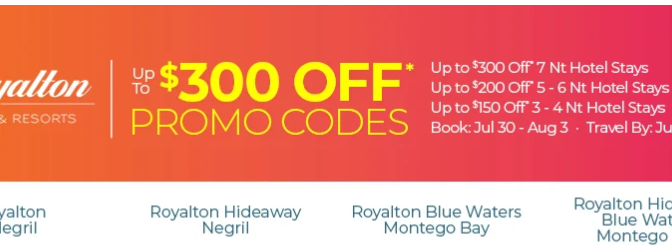 Vacation Express – All-Inclusive Deal with Royalton Hotels, Jamaica!!
